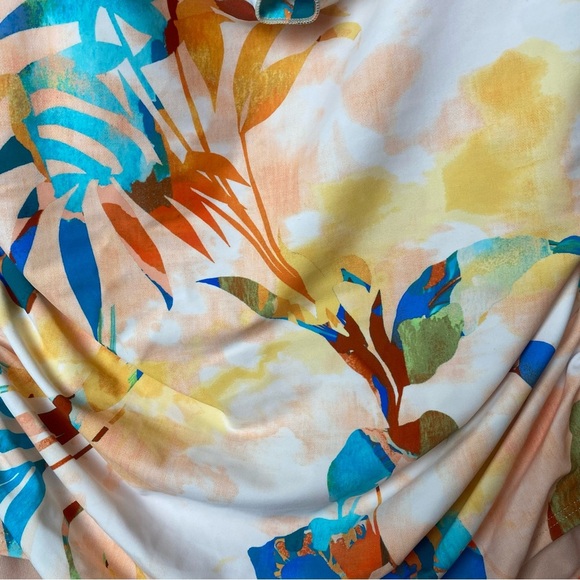 NEW LYSA PLUS Size Women Sonia one piece One-Shoulder Tropical Print Swimsuit - Picture 5 of 11